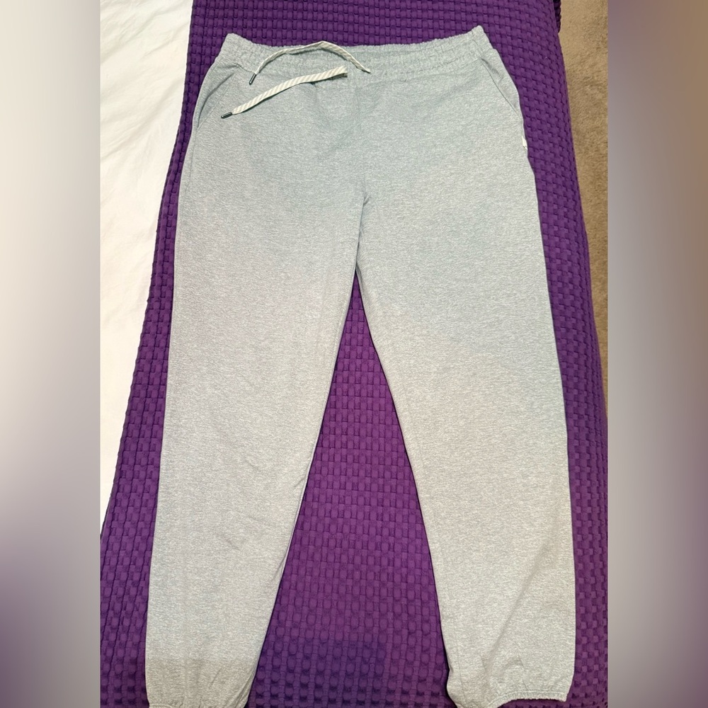 Vuori Light Gray Drawstring Performance Jogger - image 6
